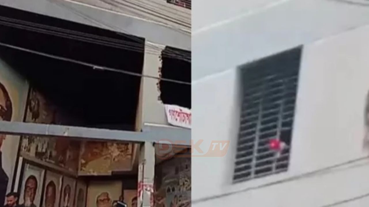 ভাঙা আওয়ামী লীগ কার্যালয়ে হঠাৎ বেজে উঠলো ৭ মার্চের ভাষণ