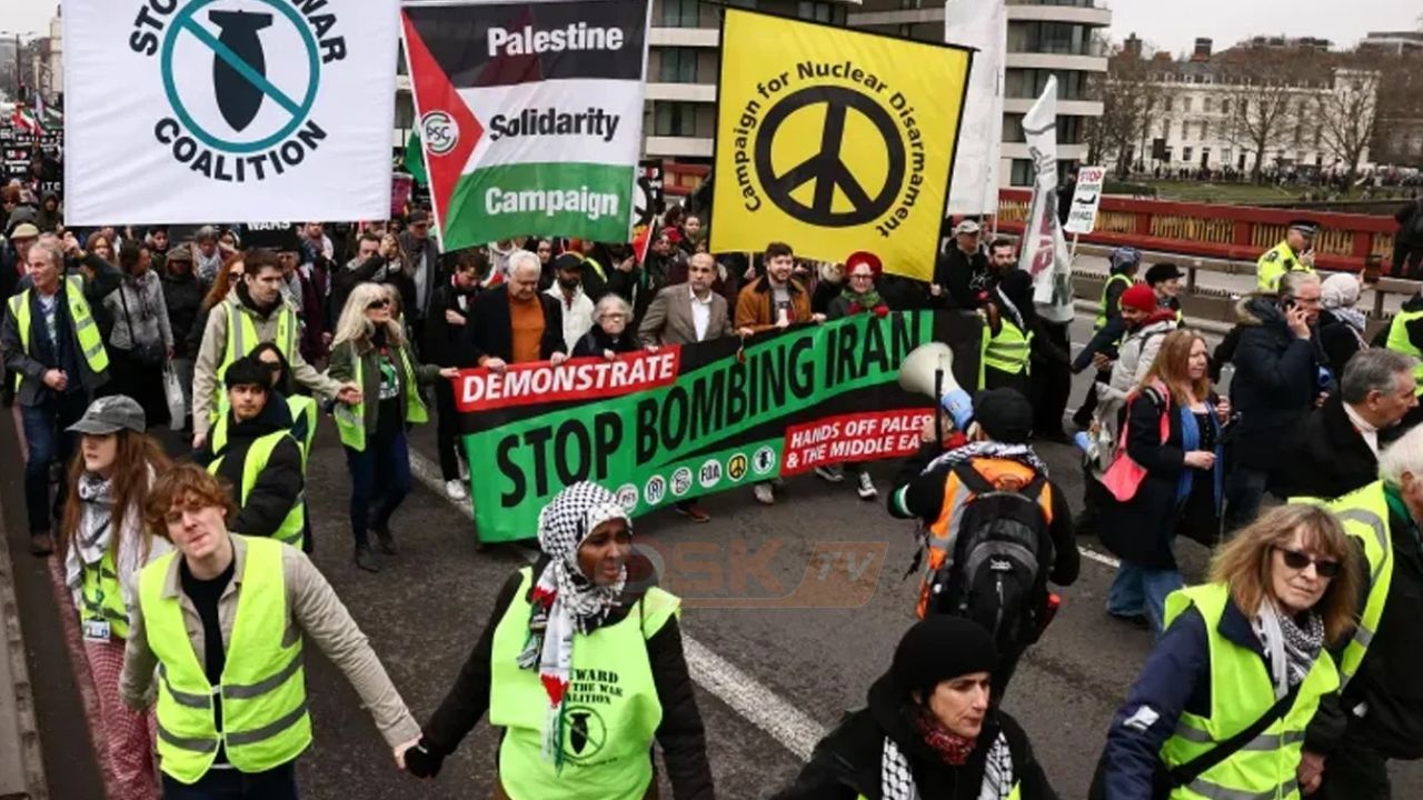 ইরানের ওপর হাম'লা বন্ধের দাবিতে লন্ডনে বি'ক্ষোভ মিছিল