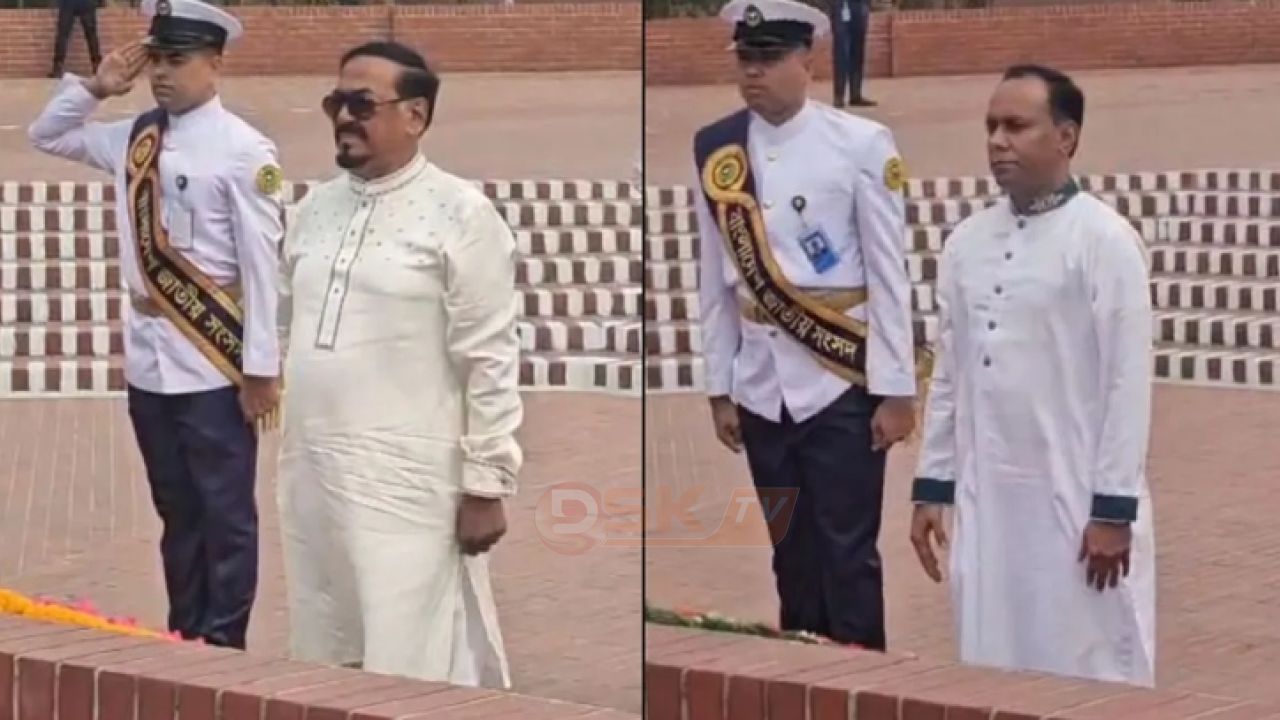 জাতীয় স্মৃতিসৌধে নবনির্বাচিত স্পিকার ও ডেপুটি স্পিকারের শ্রদ্ধা