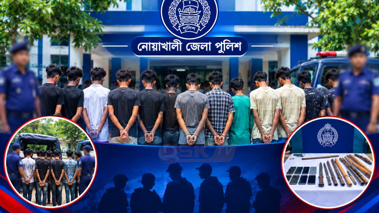 নোয়াখালীর বিভিন্ন এলাকায় কিশোর গ্যাংবিরোধী অভিযান, আটক ১৭১