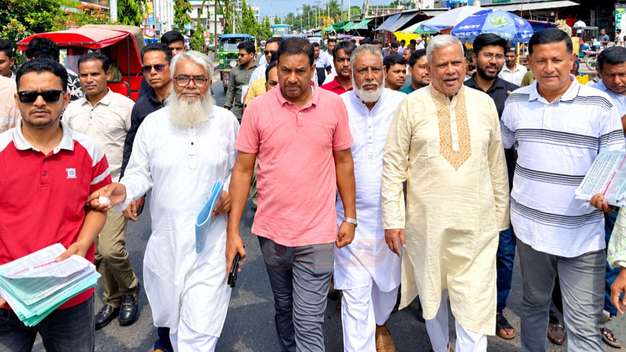 নোয়াখালীতে জ্বালানি ও নিত্যপণ্যের দাম নিয়ে প্রচারপত্র বিতরণ করলেন এমপি শাহজাহান